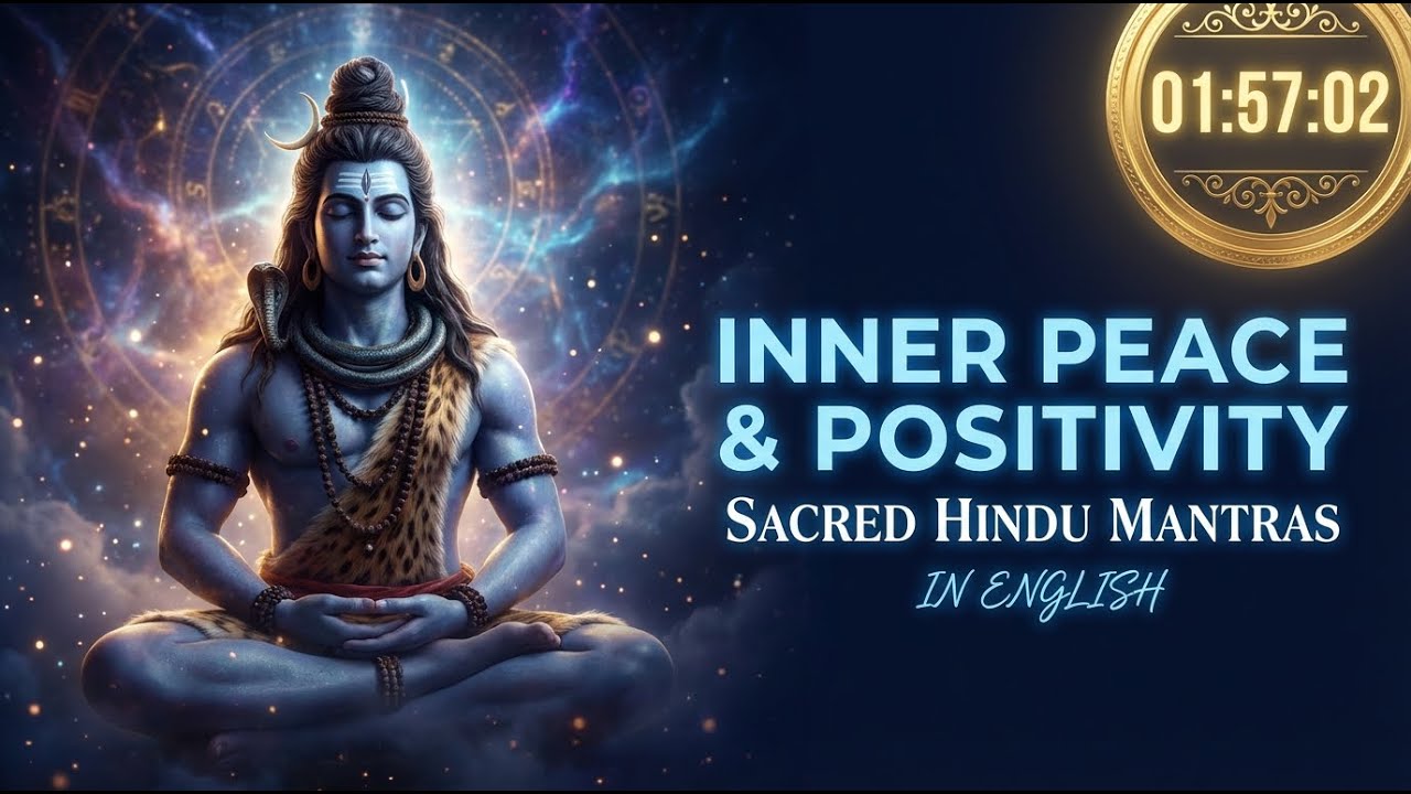 Listen Daily Powerful Sacred Vedic Mantras to find Inner Peace: Meditate to Hindu Songs in English.