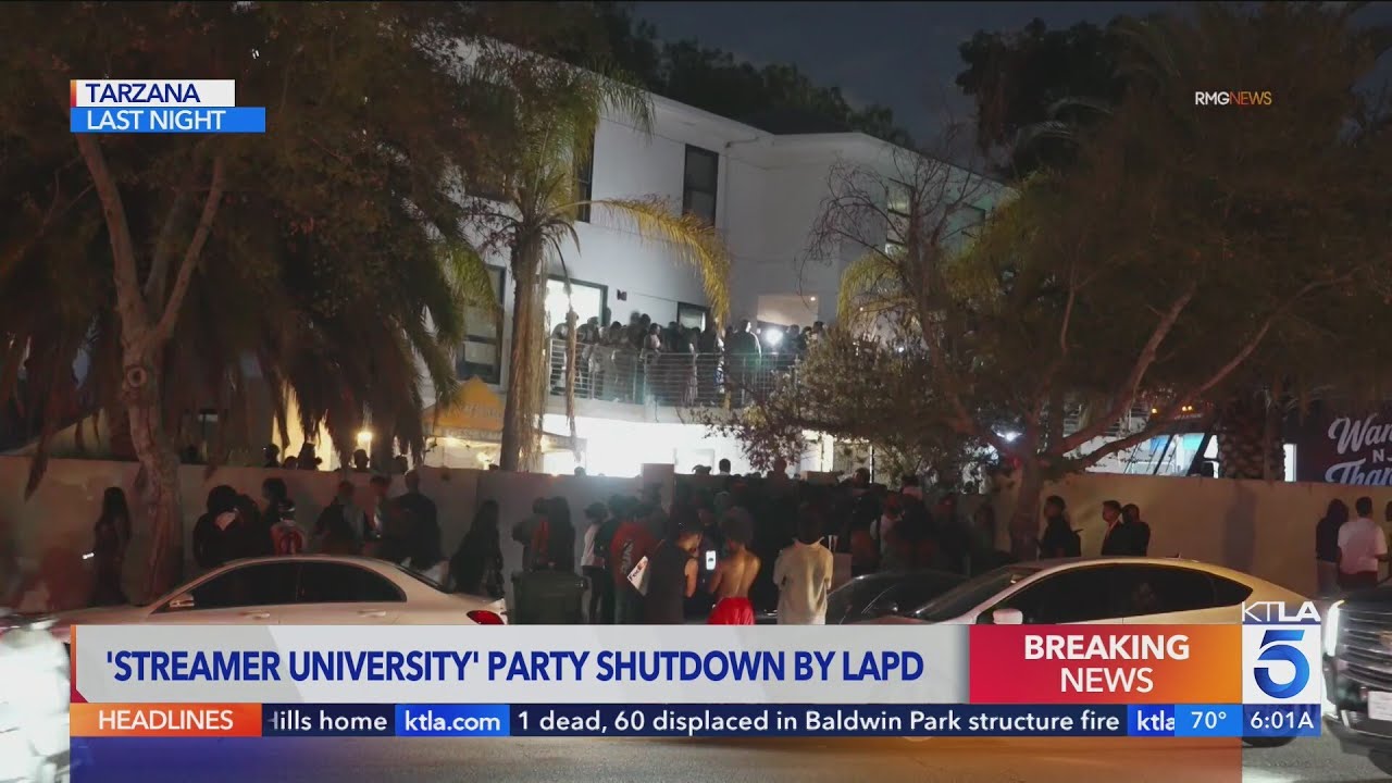 Massive L.A. mansion party shut down; gathering reportedly tied to popular streamer