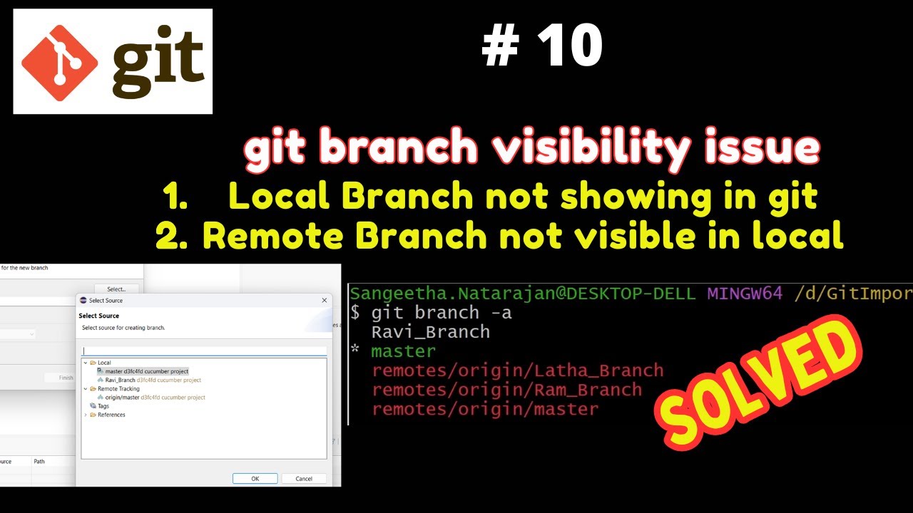 #git - 10 | Why is git branch not showing all branches? #natasatech