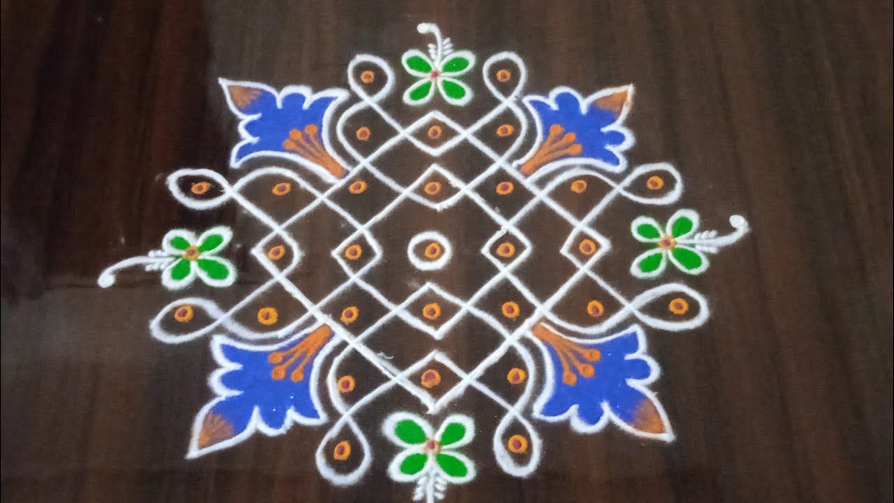 7*3*3 Daily rangoli |simplerangoli |traditional rangoli| easyrangoli|festival rangoli | #sghrangoli