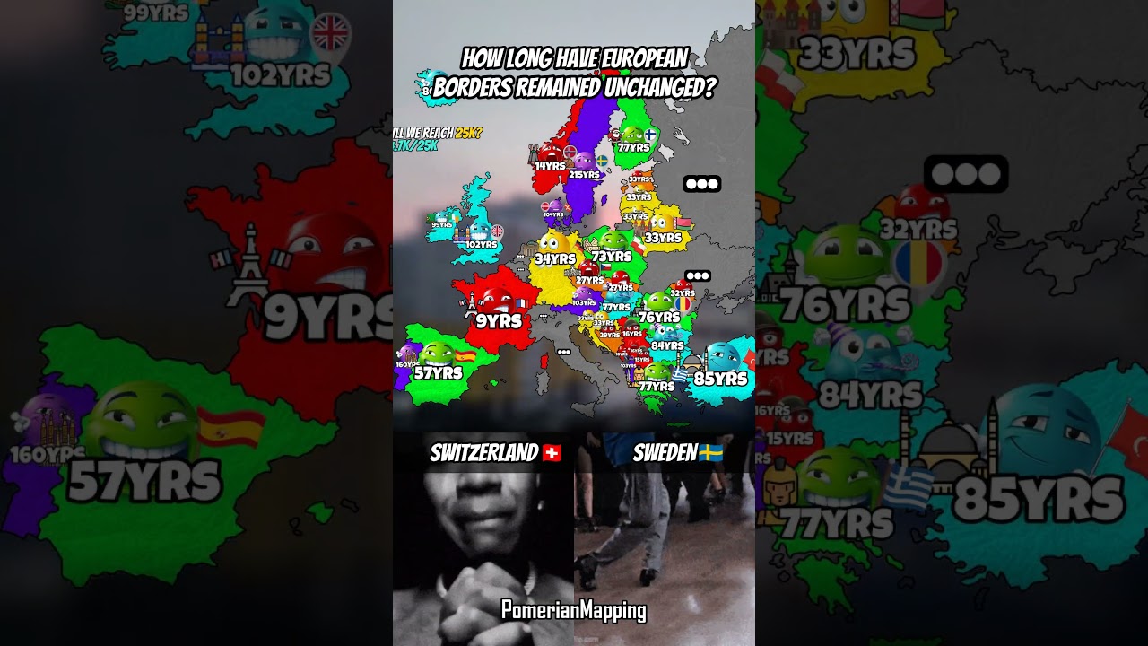 When Did Your Country Last Change Its Borders? 🗺️ #mapping #shorts