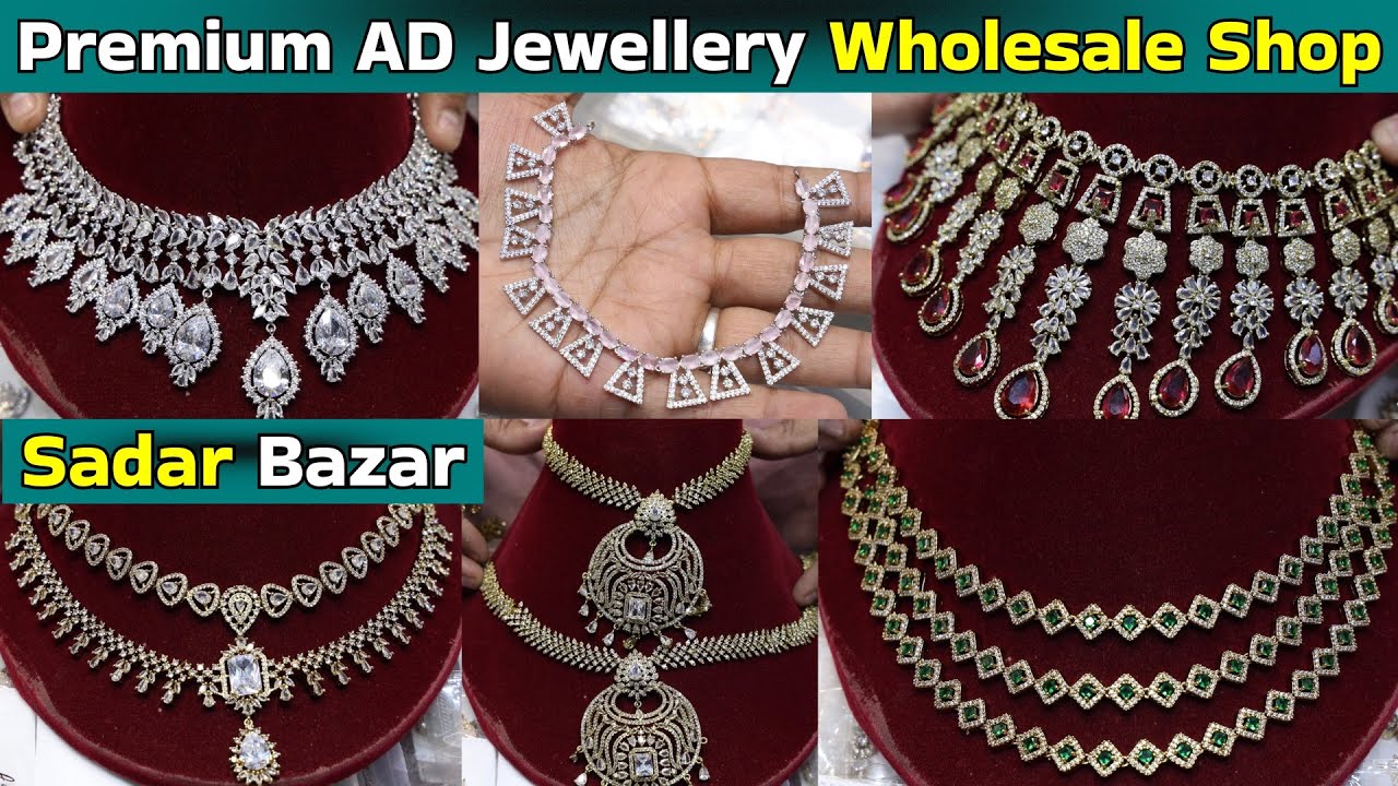 Viral Mehndi & Silver Polish AD Necklace Chokers Wholesale Shop in Sadar Bazar Delhi