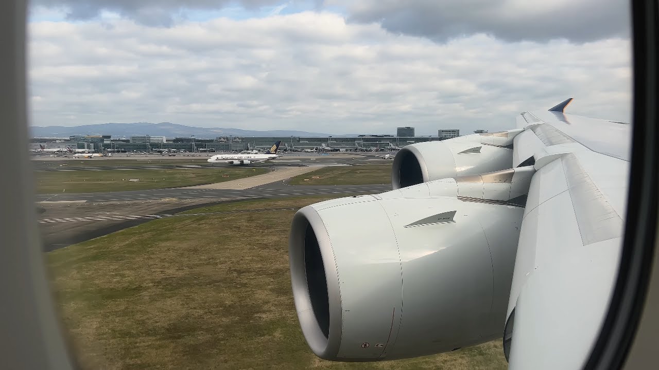 Singapore A380 SMOOTH Landing in Frankfurt FRA