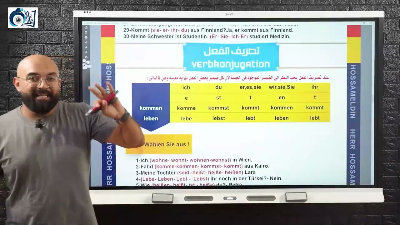 تصريف الأفعال  2023 .. المحاضرات التأسيسية فى اللغة الالمانية