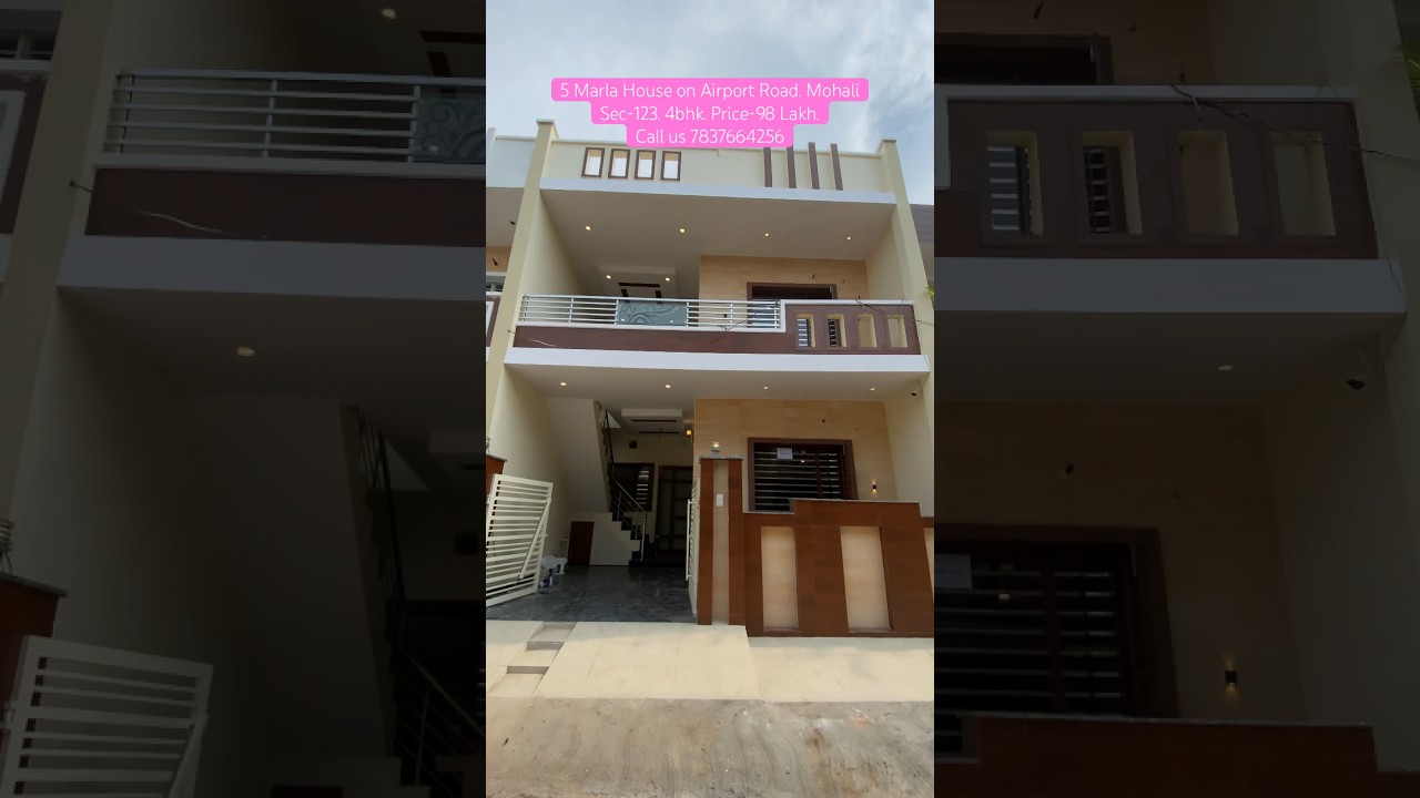 House on Airport road Mohali. Size 123gaj. 4bhk for sale. Call 7837664256