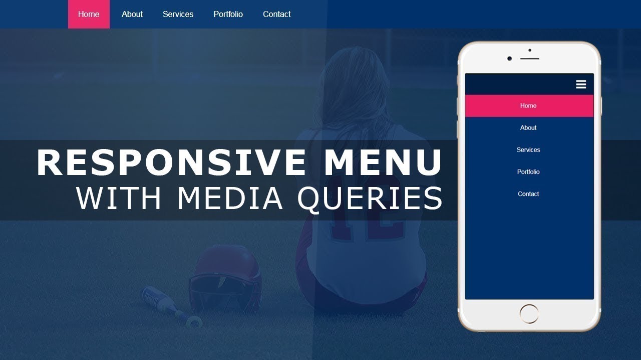 Responsive navigation bar / menu bar for website.
