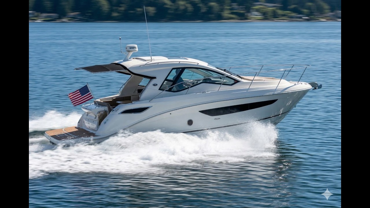 Редкая модель Sea Ray 350 Coupe с карданным валом (НЕ ВЕРХНИЙ ПРИВОД) - подробное описание.