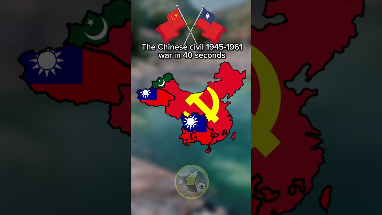 The Chinese civil war in 40 seconds #mapper #europe #geography #history #mapping #china