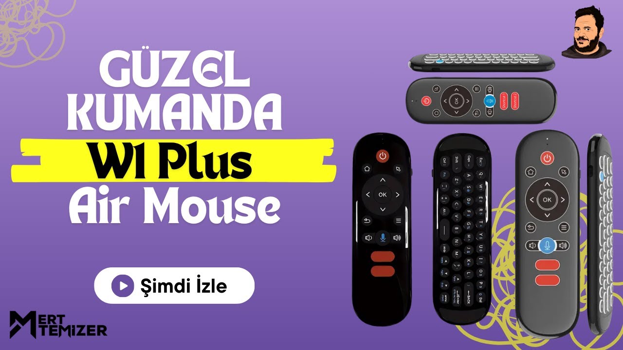 Fiyatına G&ouml;re Kaliteli Air Mouse ve &Ouml;ğrenme &Ouml;zellikli W1 Plus Kumanda