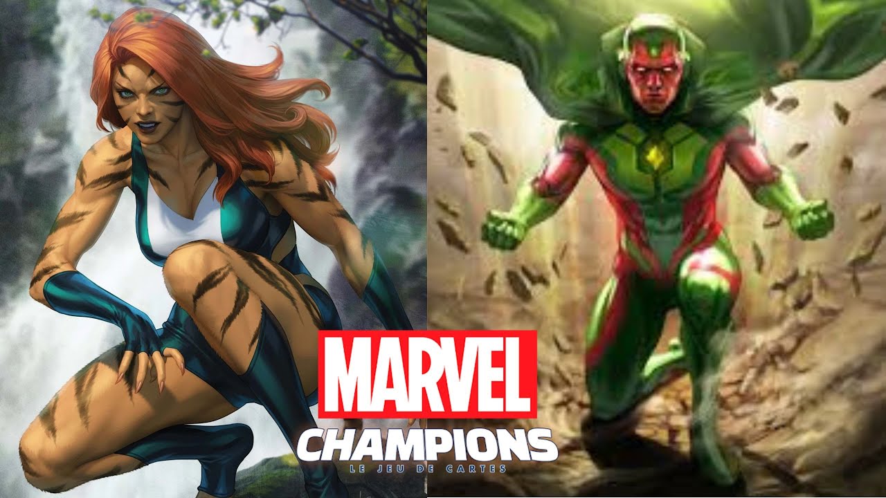 Marvel champions: Tigra  préconstruit vs  Vision (leader)