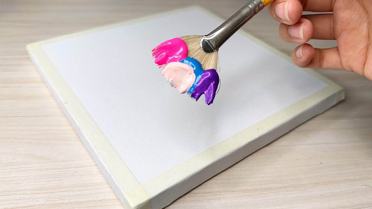 Easy 4 Sky Scene Painting🩵✨| How to Paint clouds ?/Acrylic painting for beginners