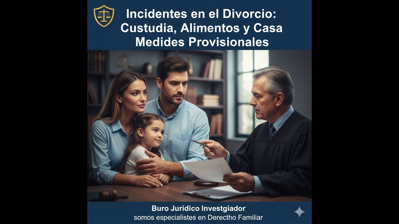 Incidentes en el Divorcio: Custodia, Alimentos y Casa 🏠 Medidas Provisionales 📝