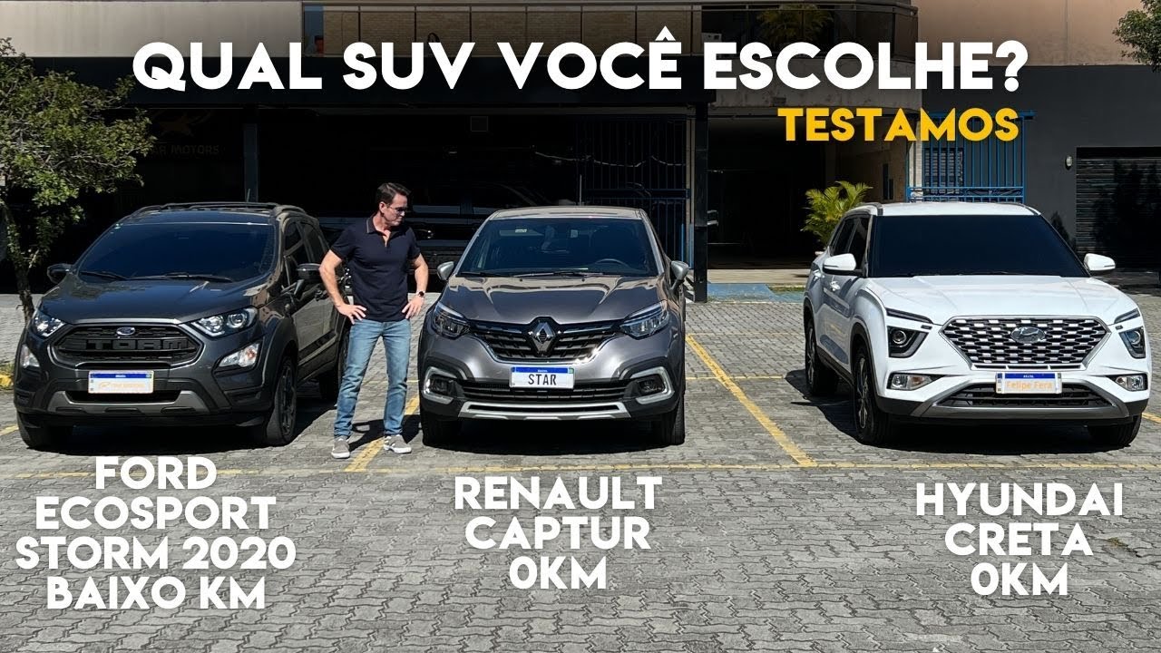 Ford Ecosport, Renault Captur ou Hyundai Creta. Qual SUV Você escolhe?