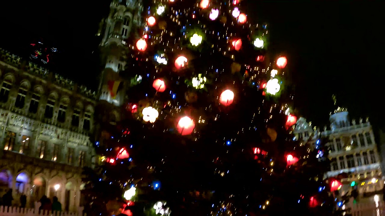 4 K Brüksel Gece Yürüyüşü | Noel | Alışveriş Mağazası #brussels #Christmas Belgium