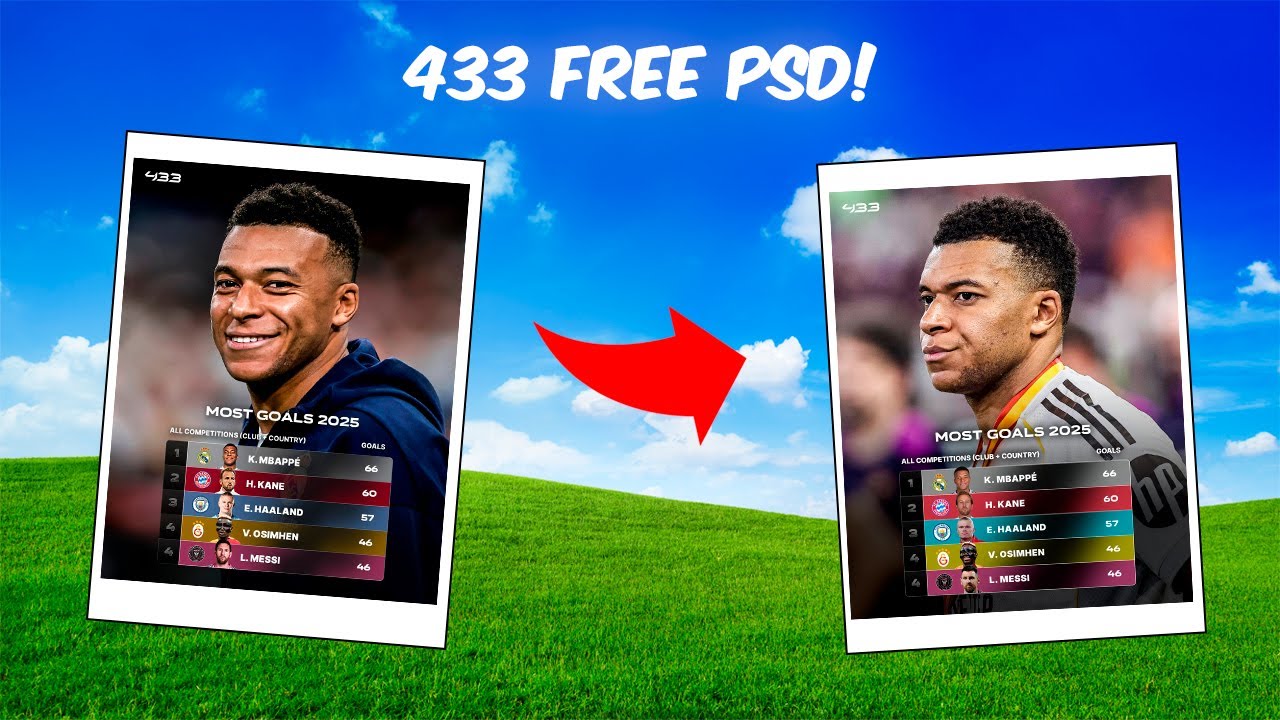 Free PSD 👀 | 433 Design 🟡 | Tutorial (2026 Top Scorers)