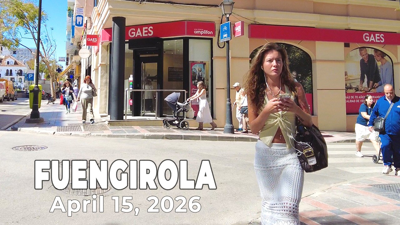 Fuengirola April 15, 2026 Walking Tour Malaga Costa del Sol Spain [4K]