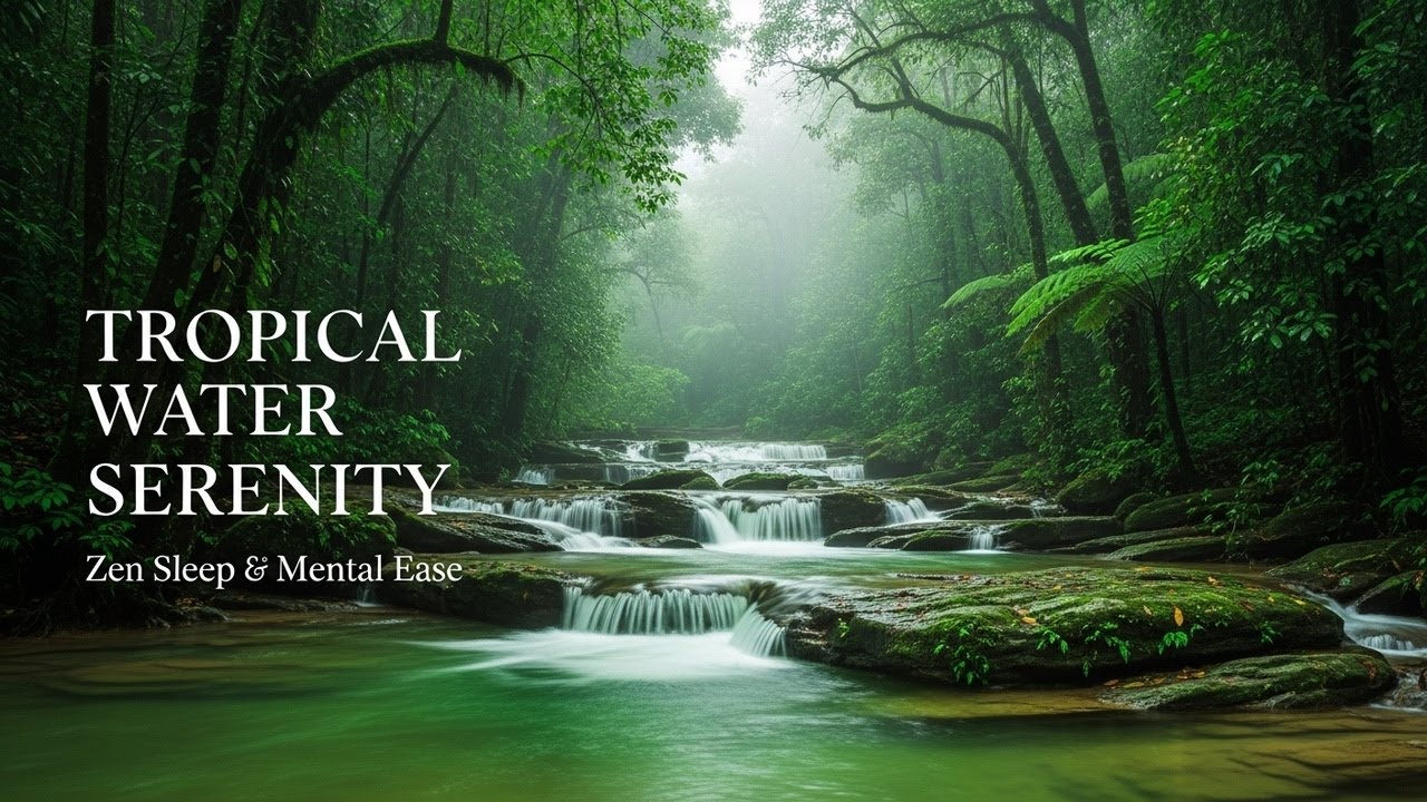 Gentle Forest Ambience with Flowing Water Sounds for Sleep Study Meditation and Inner Peace