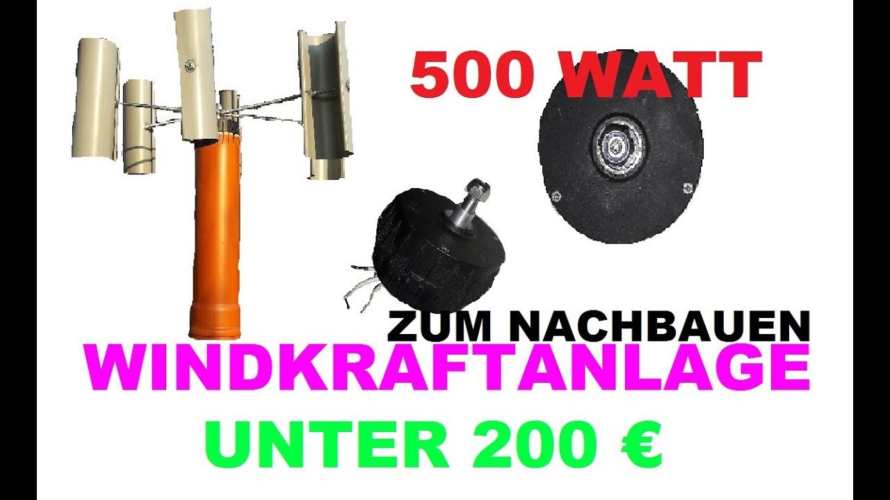 Windkraftanlage, Vertikal Windrad selber bauen, Windrad basteln, Weltenbummler TV