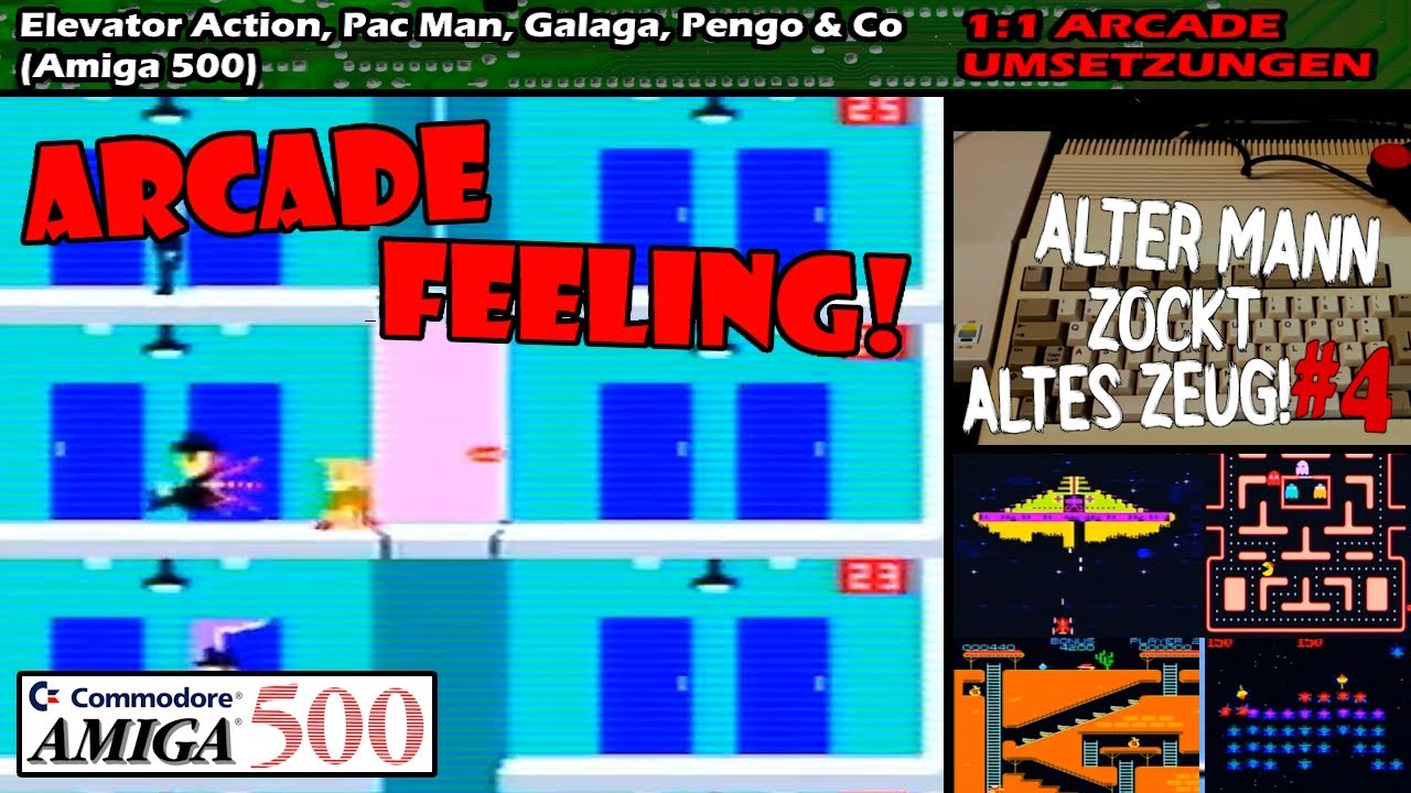 Pacman, Elevator Action & Co – Amiga 500 (2021 ff,) | Gameplay | Review  | Test  | AMZAZ#4