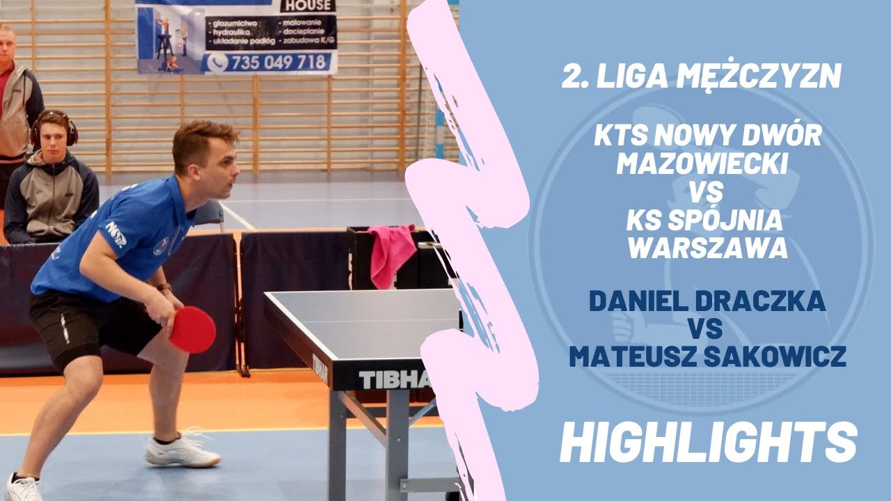 2.liga: Daniel Draczka (KTS Nowy Dwór Mazowiecki) vs Mateusz Sakowicz (Spójnia Warszawa)  HIGHLIGHTS