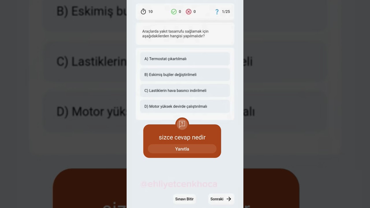 ehliyet sınavı soruları #ehliyetsoruları