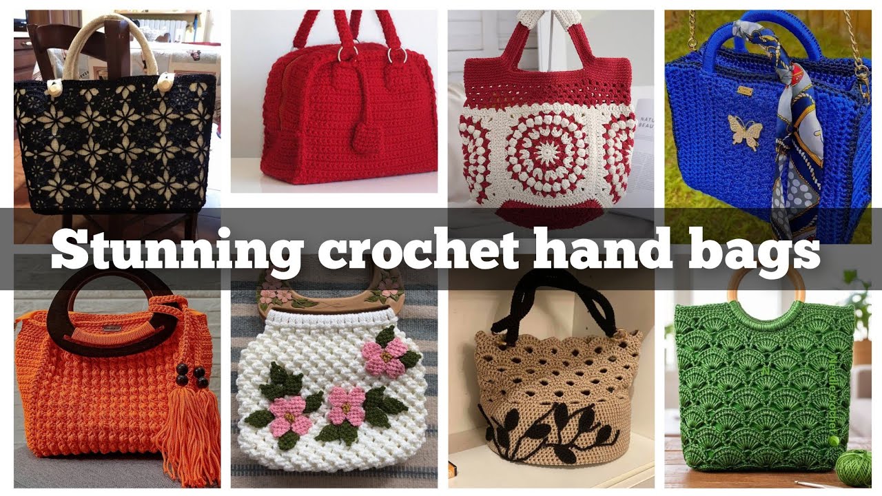 200+Attractive shoulder hand bags designs for ladies/crochet new stylish designs of purse