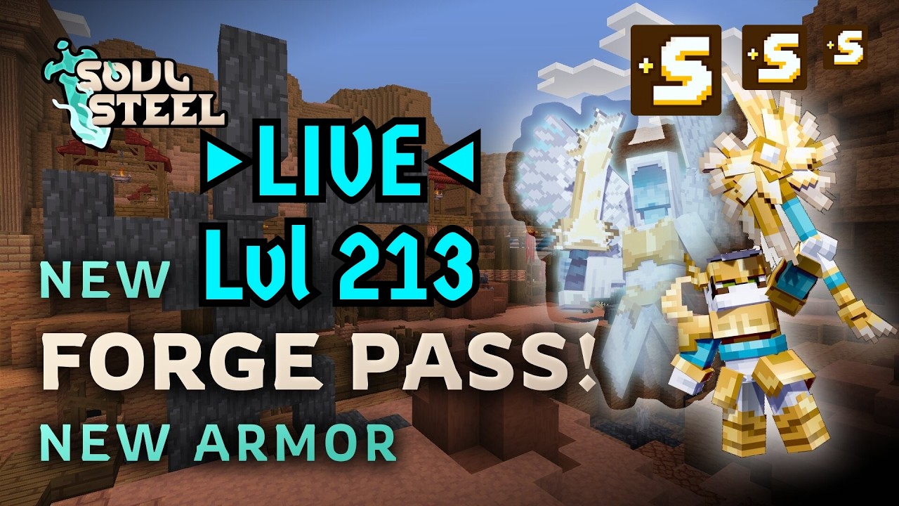 Minecraft SoulSteel: Forge Pass #2 Dailies 🗡️ (Level 213 - Wing Set SOON)
