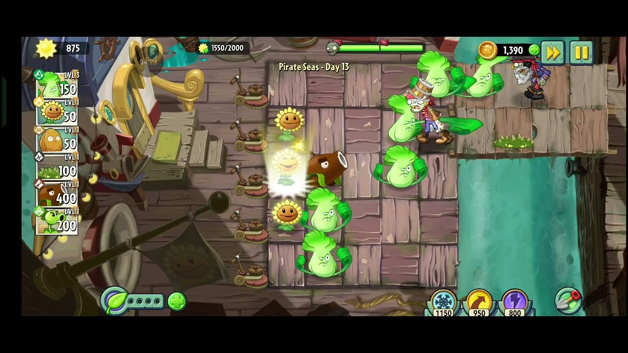 Playing plant vs zombie 2