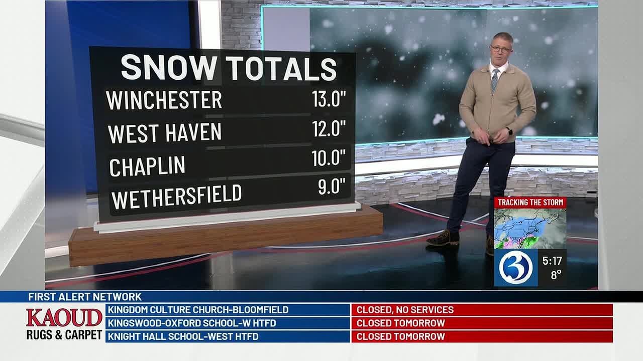 WEATHER: Winchester tops the snow totals with 13