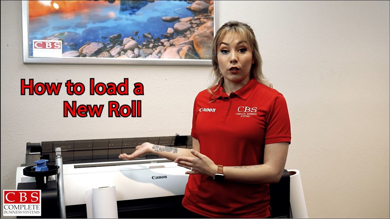 Canon imagePROGRAF TM-305 Tutorial 2:  How to load your roll