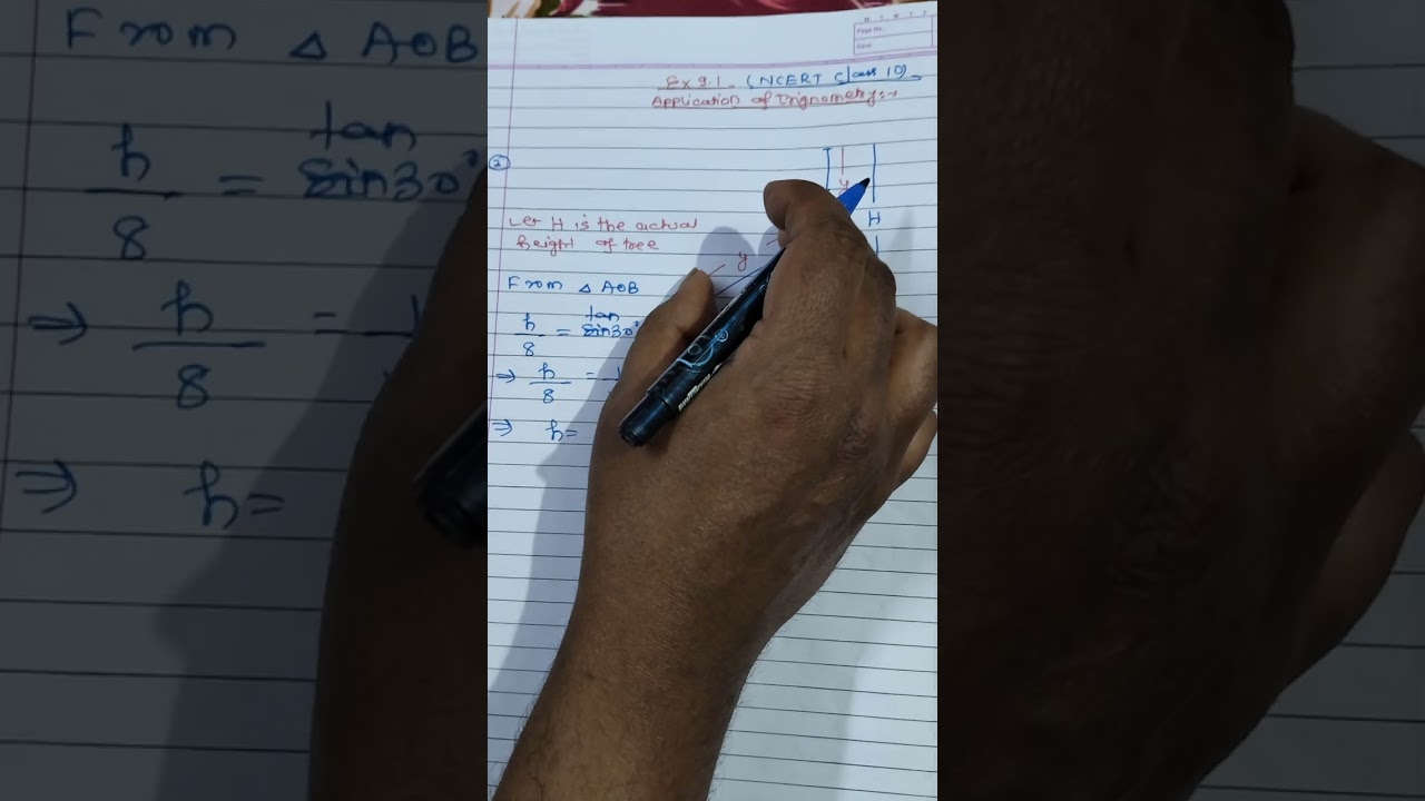 NCERT Math Class 10 Application of Trigonometry 