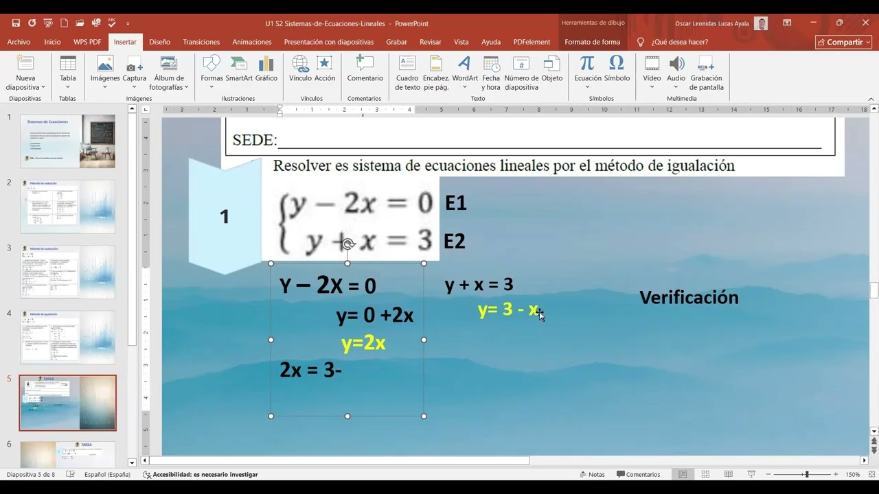 Sistemas de Ecuaciones 2*2 U1S2 2026