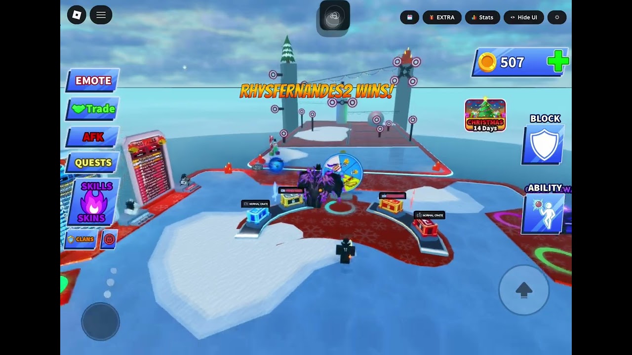 Me and Sheharyar playing blade ball ( I went easy )
