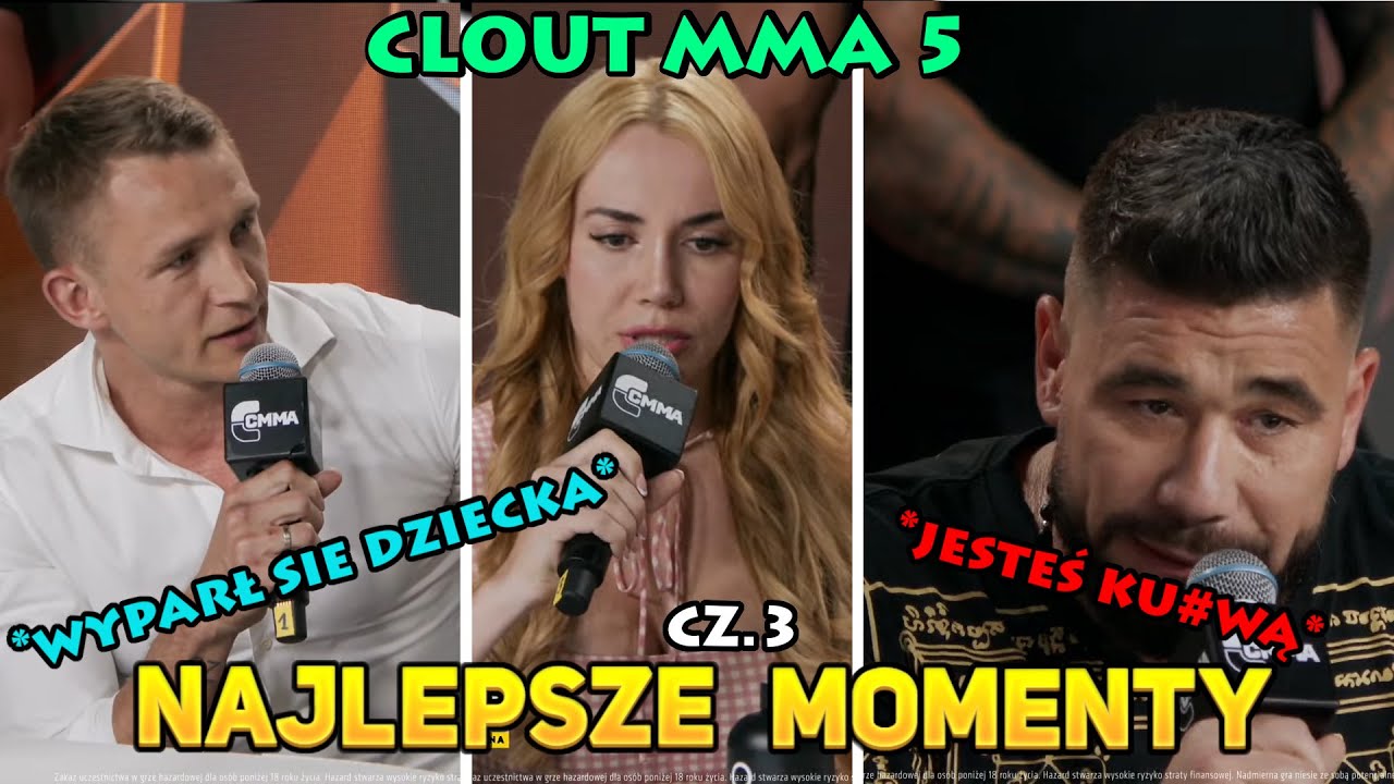 CLOUT MMA 5 FIRST MEET - NAJLEPSZE MOMENTY CZ.3 (Szalony reporter, Schreiber, Rzeźniczak..)