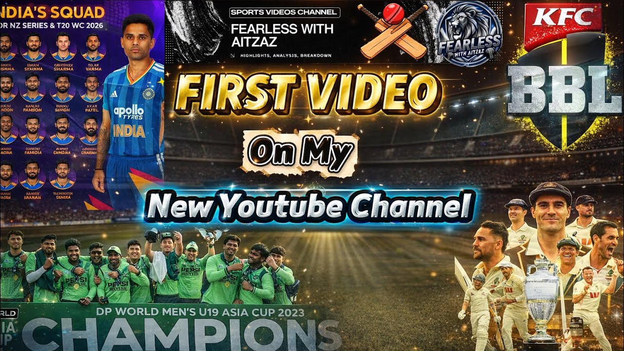 PAKISTAN U19 Champions 🏆 India T20 WC Squad REVEALED 🔥 | Fearless With Aitzaz (First Video)