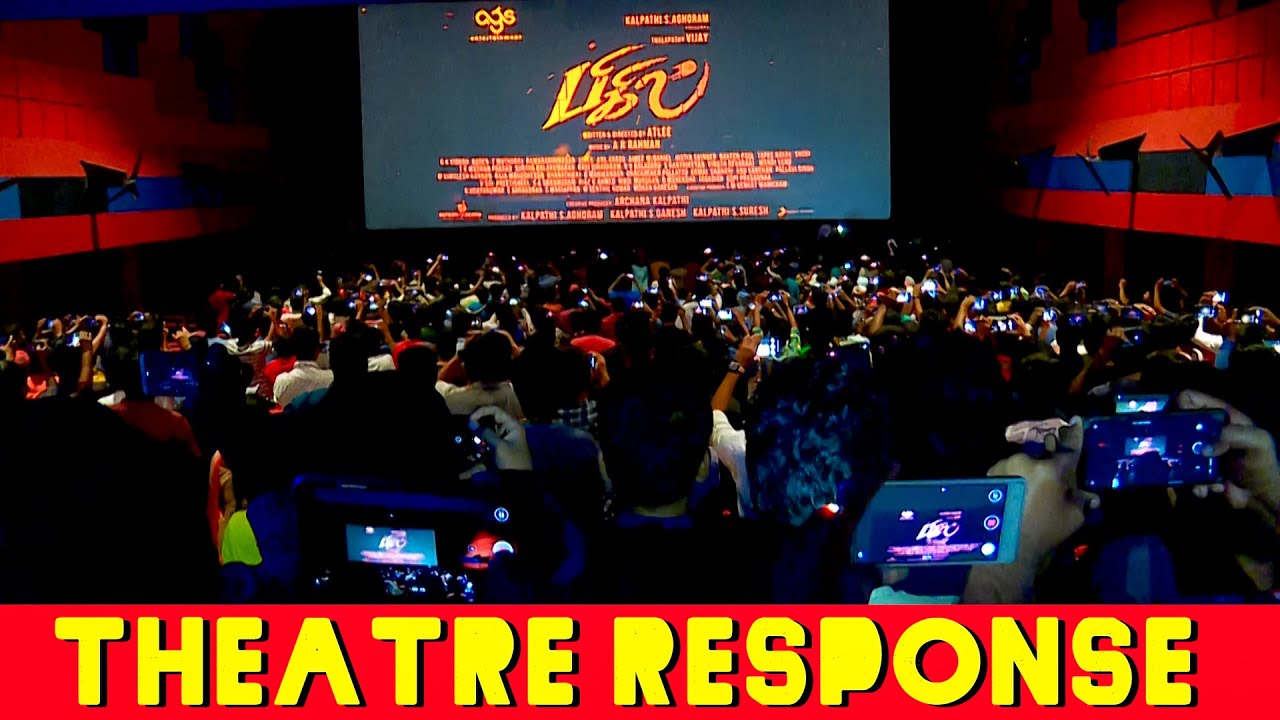 Bigil Official Trailer Massive Theatre Response at Vettri Cinemas