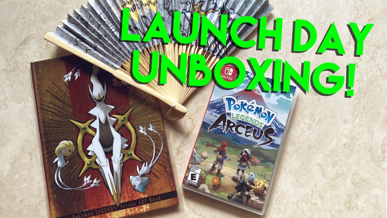 Pokemon Legends Arceus + ART BOOK Launch Day Unboxing! (Nintendo Switch)
