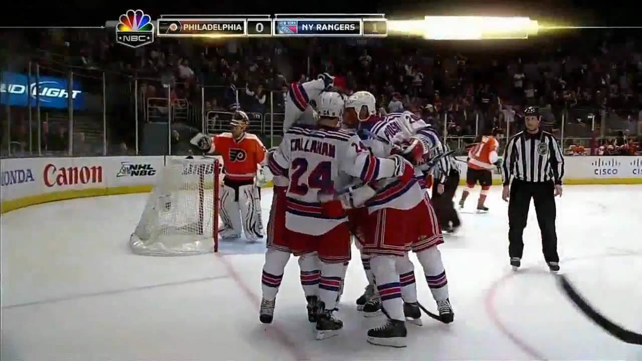 Ryan Callahan scores four goals vs the Flyers | 03/06/2011 [HD]