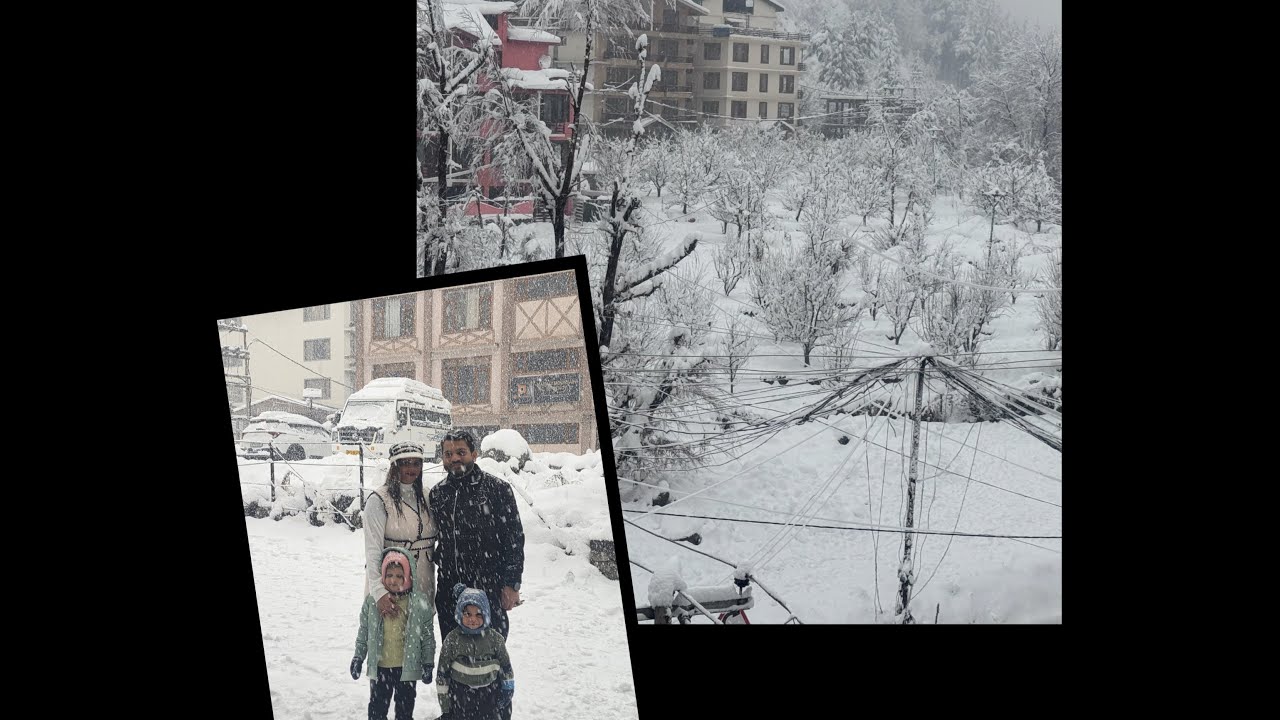 Vlog62🥳🥳🥳!!!!!! First Day In Manali❤️❤️❤️Manali aate hi hume mila snowfall🥳🥳