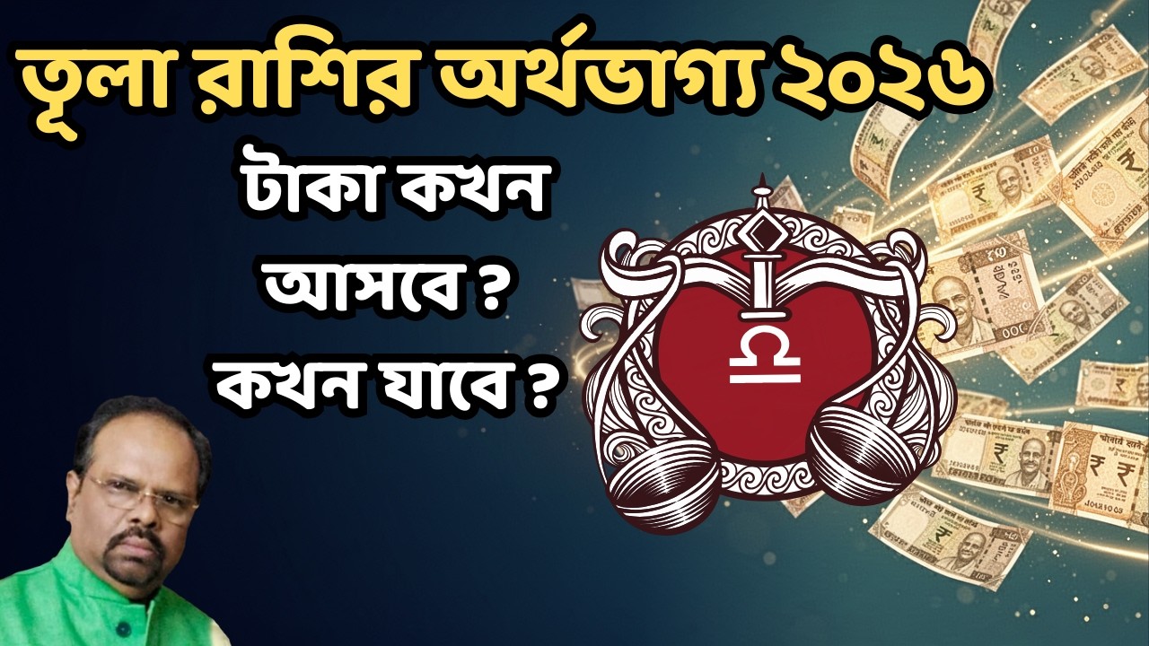 ২০২৬ তুলা রাশির অর্থ ভাগ্য । টাকা আসবে না যাবে? সম্পূর্ণ ফাইন্যান্সিয়াল ফোরকাস্ট!