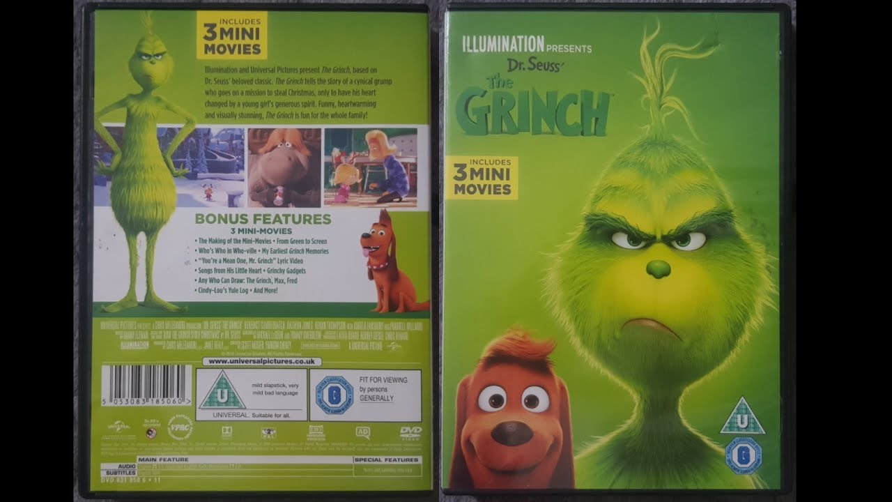 Opening to The Grinch (2019) DVD (UK)