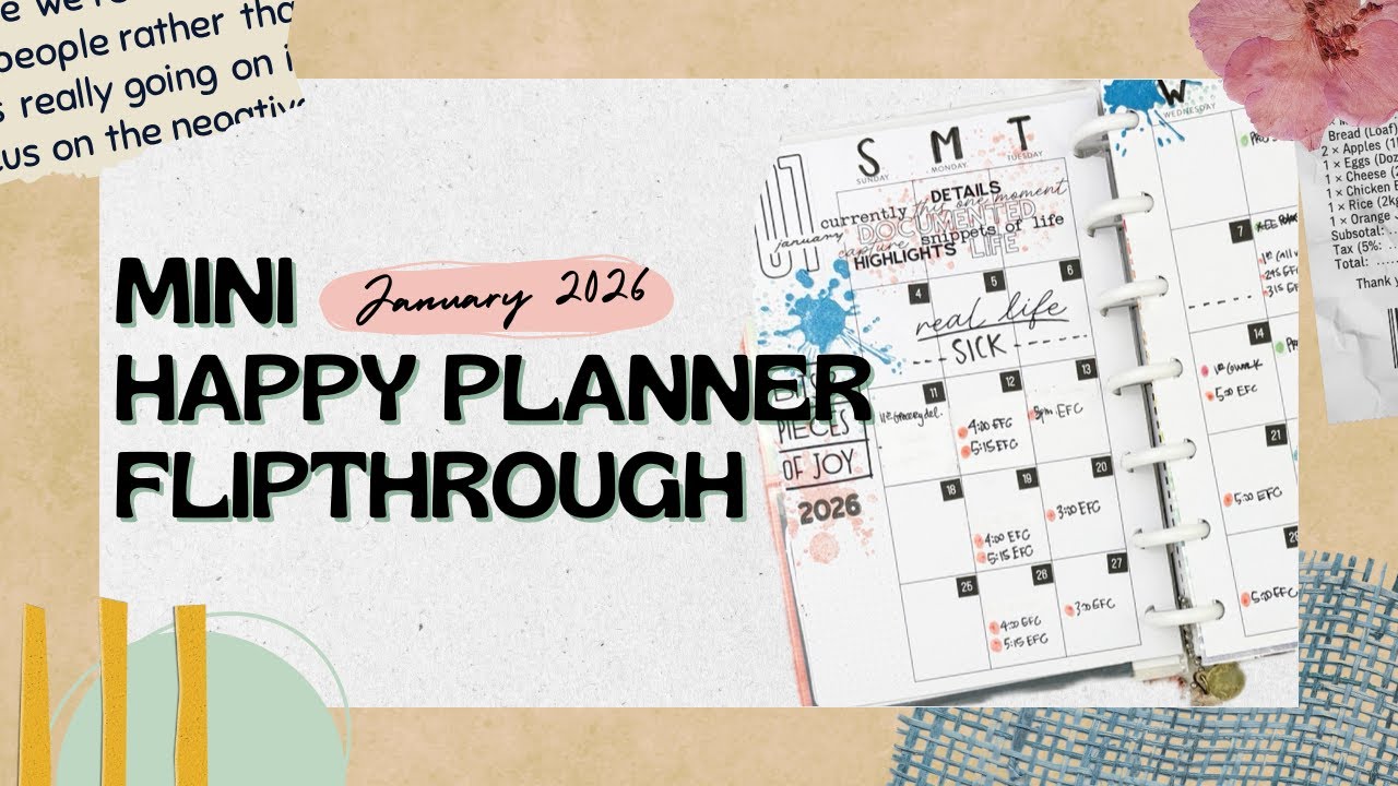 Оформление и просмотр мини-версии ежедневника Happy Planner.