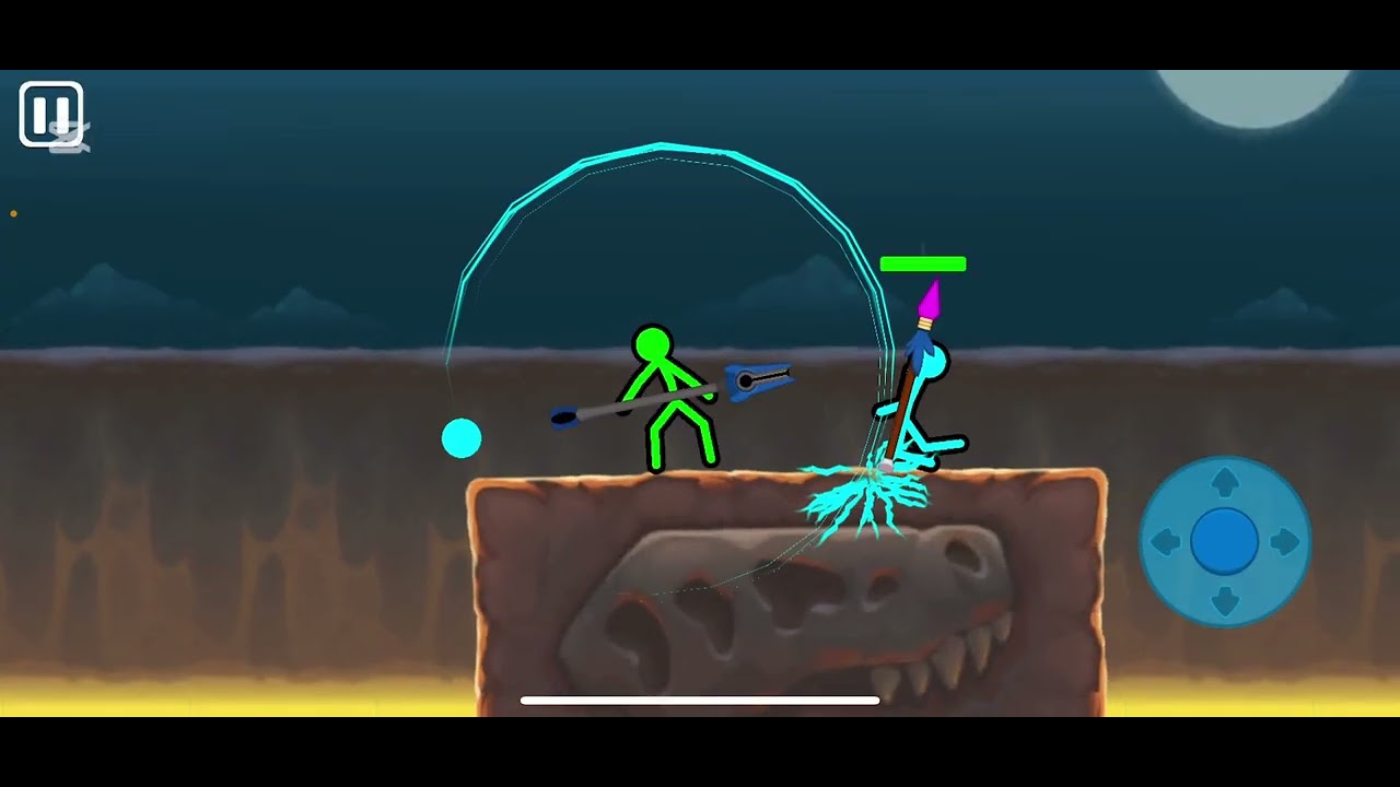 Green stick man versus blue stick man ￼