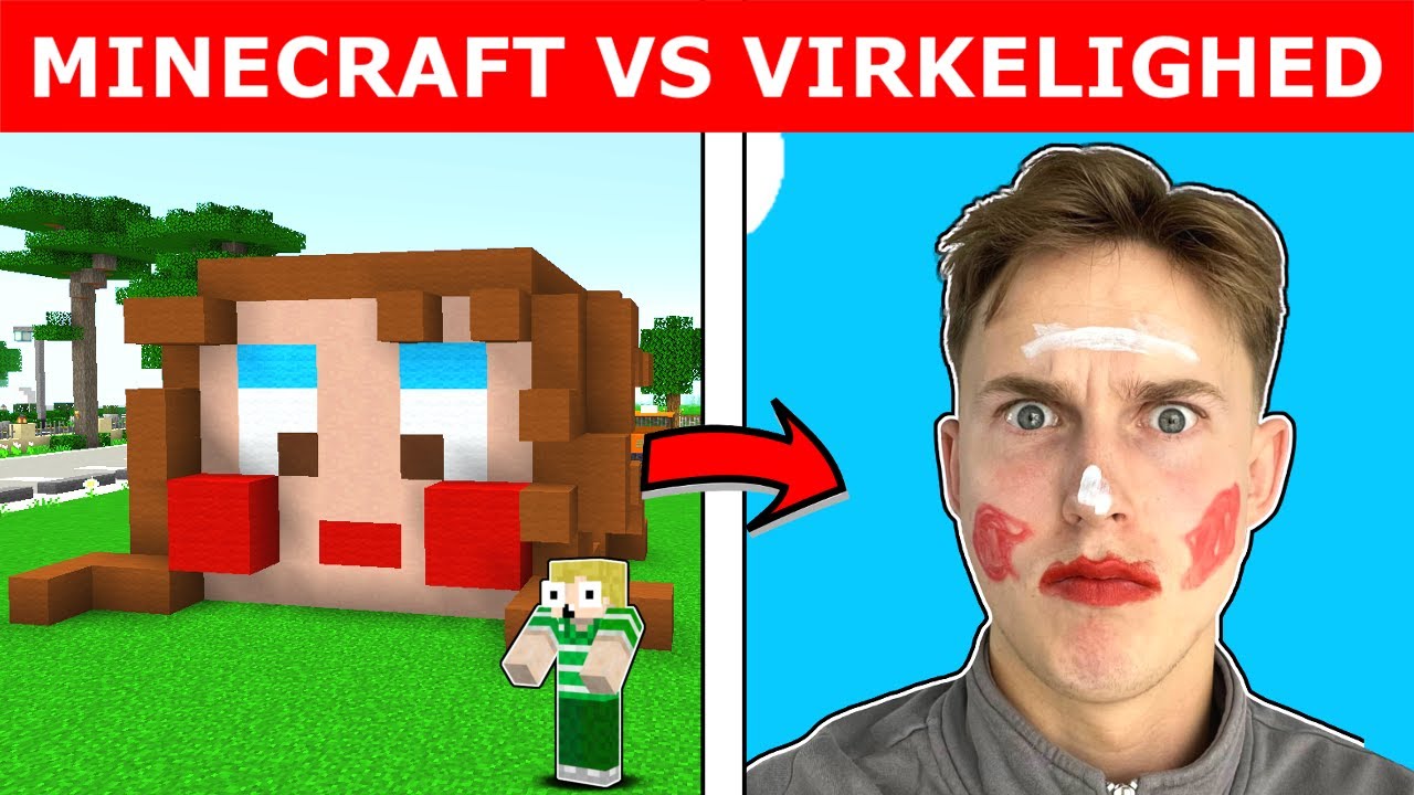 Minecraft VS Virkelighed: MAKEUP OVER ALT!!