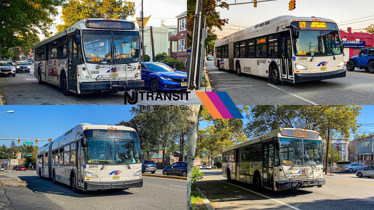 New Jersey Transit Bus Compilation along John F. Kennedy Boulevard