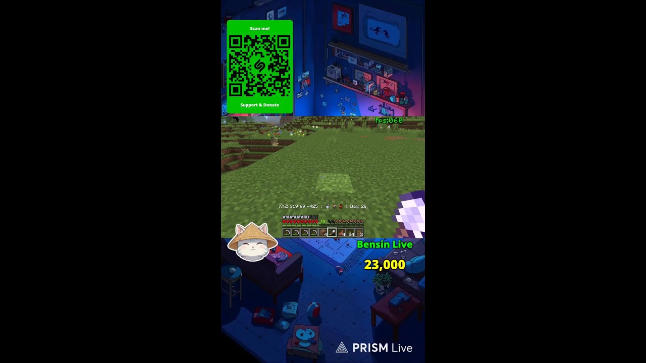 Minecraft Bersama Satu Penonton Kuh