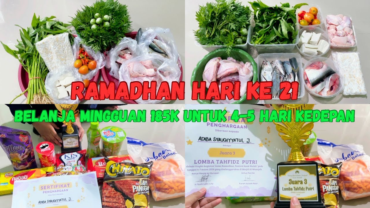Rutinitas Ramadhan IRT || Belanja mingguan 185k untuk 4-5 hari || Food Preparation ||
