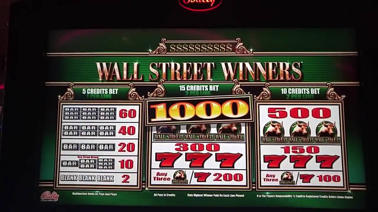 Live Play! Wall Street Winners slot machine at Resorts casino