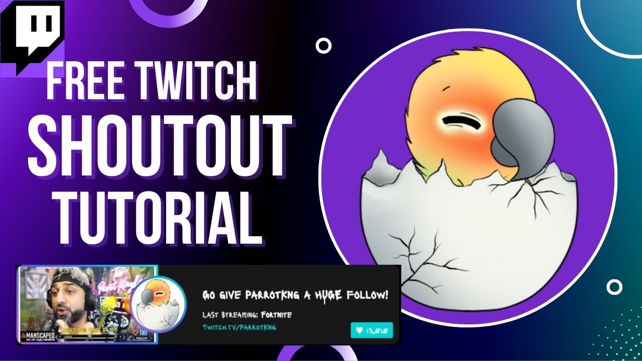 BEST looking FREE Shoutout tutorial for Twitch!!! #twitchtips #tutorial #streaming