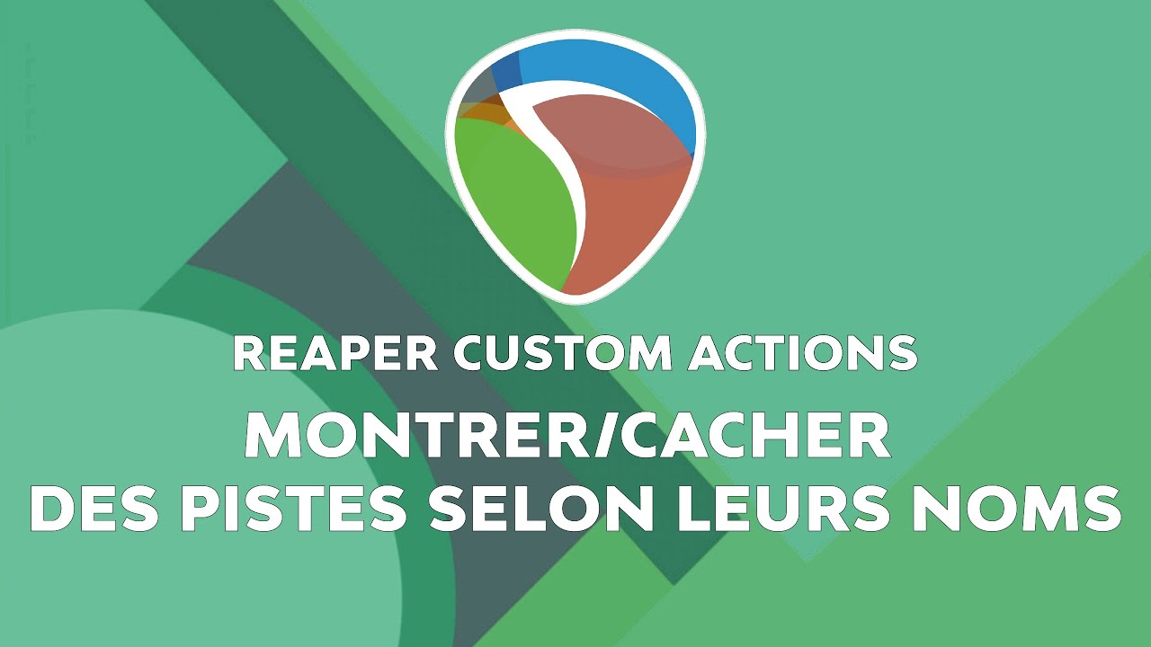 Reaper Custom Actions : AFFICHAGE DES PISTES PAR NOMS